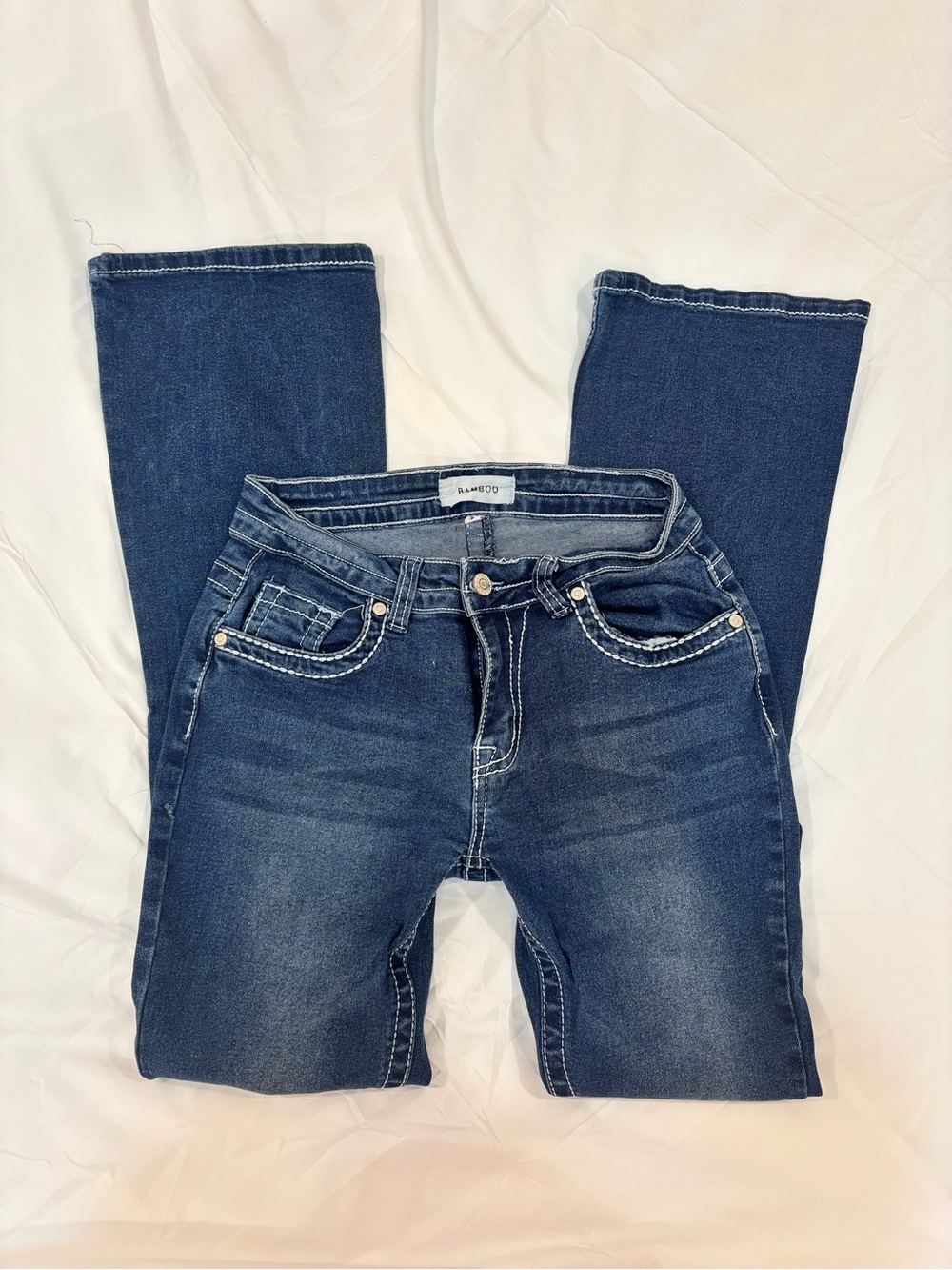 Bamboo Y2K Embellished Bootcut Flare Jeans Size 5